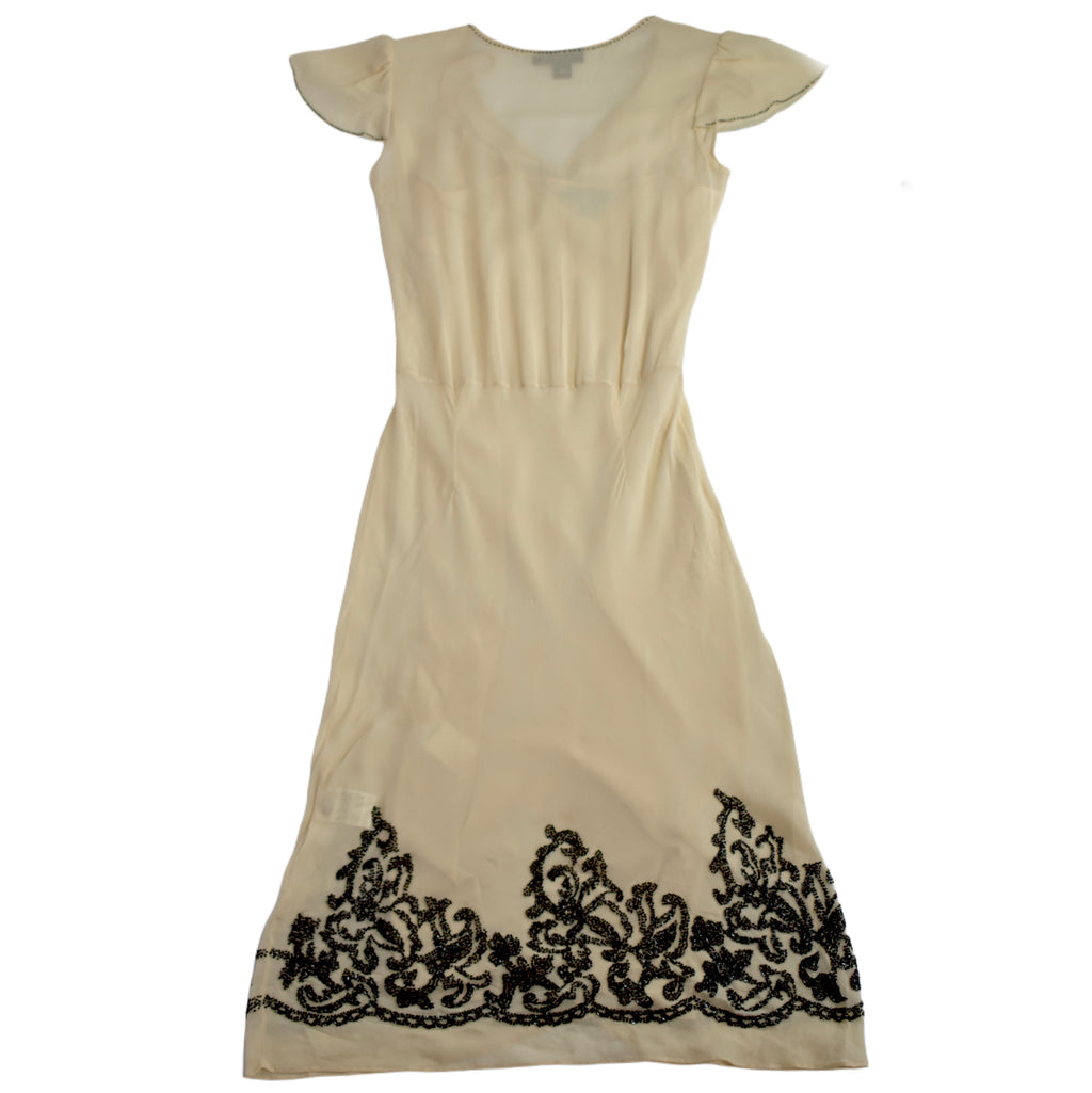 DKNY yellow see-through dress