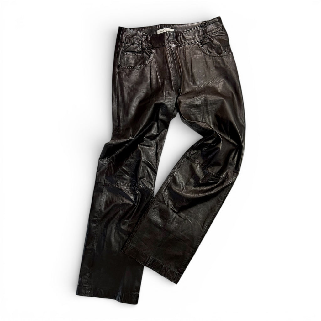 Dark brown leather pants