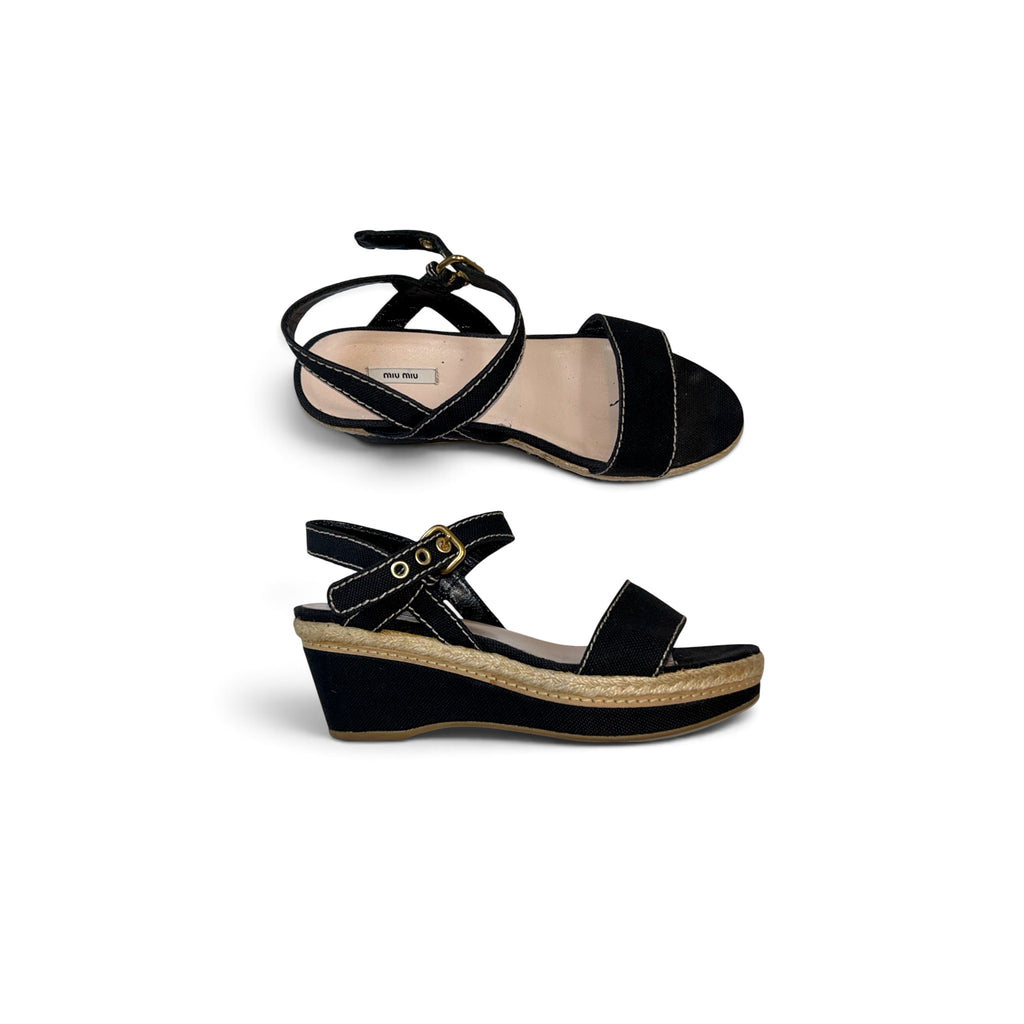 MIUMIU black strap shoes
