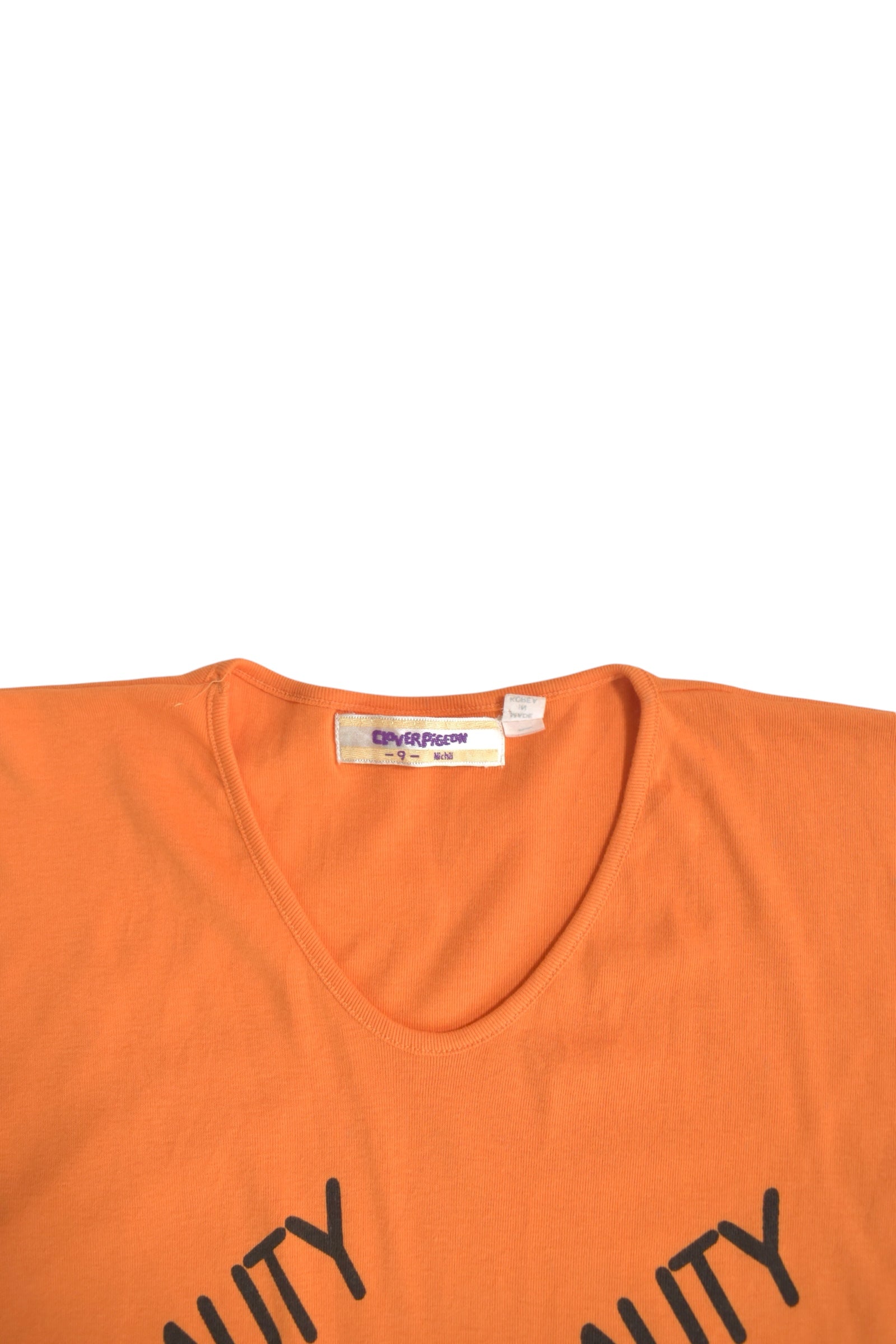 orange logo tee