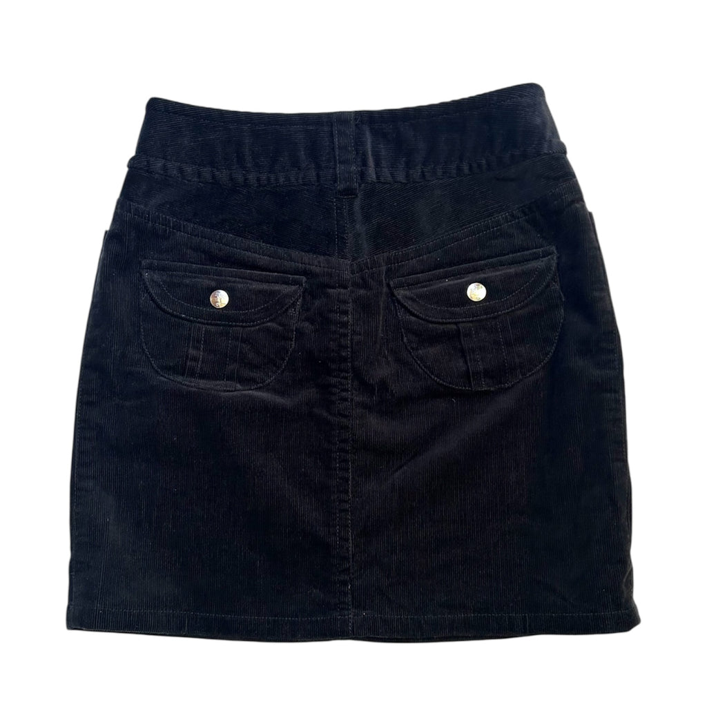 Courreges corduroy black skirt