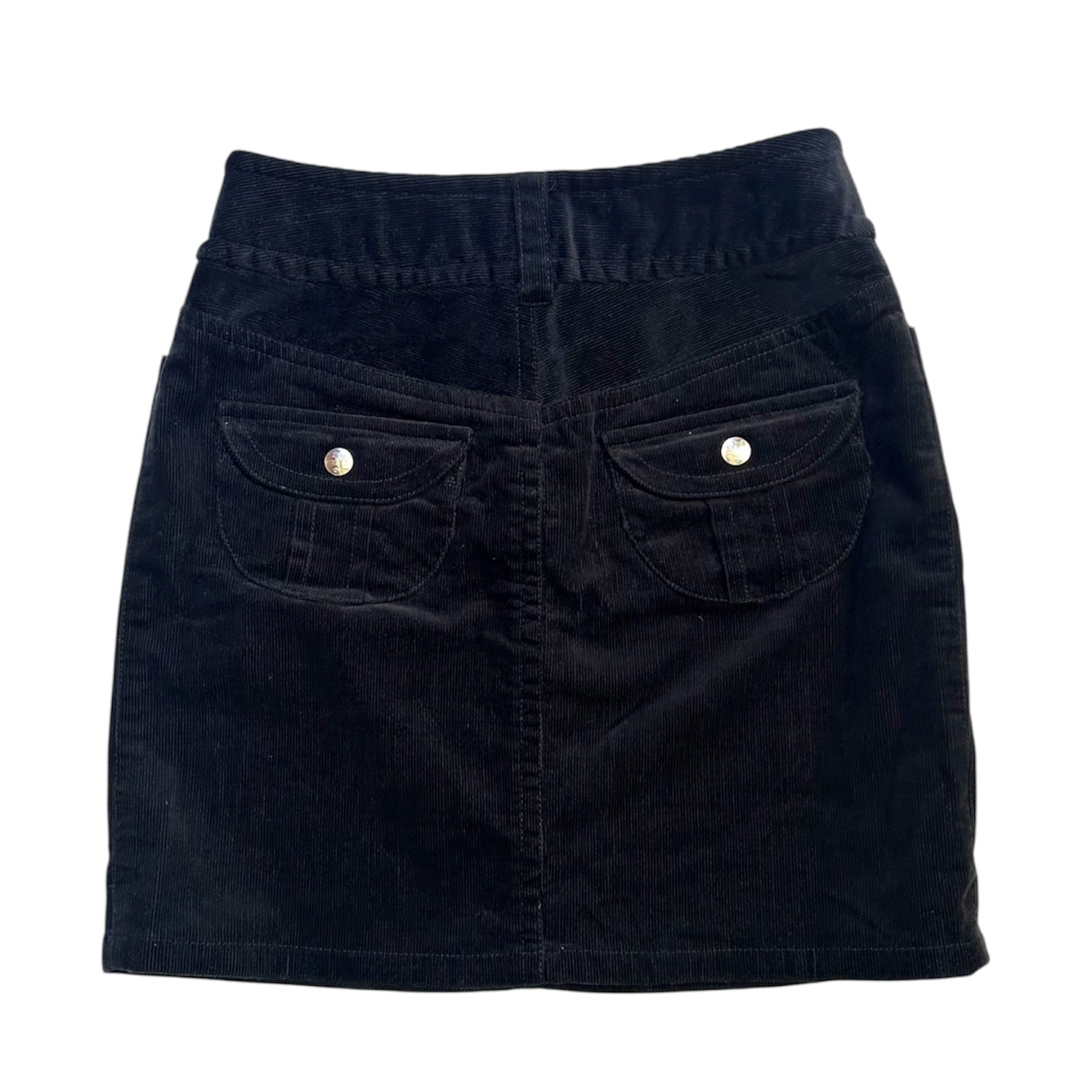 Courreges corduroy black skirt