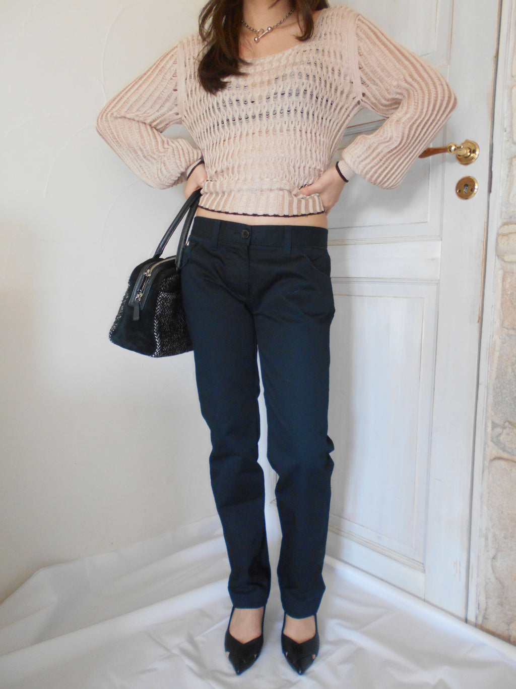 D&G balck denim pants