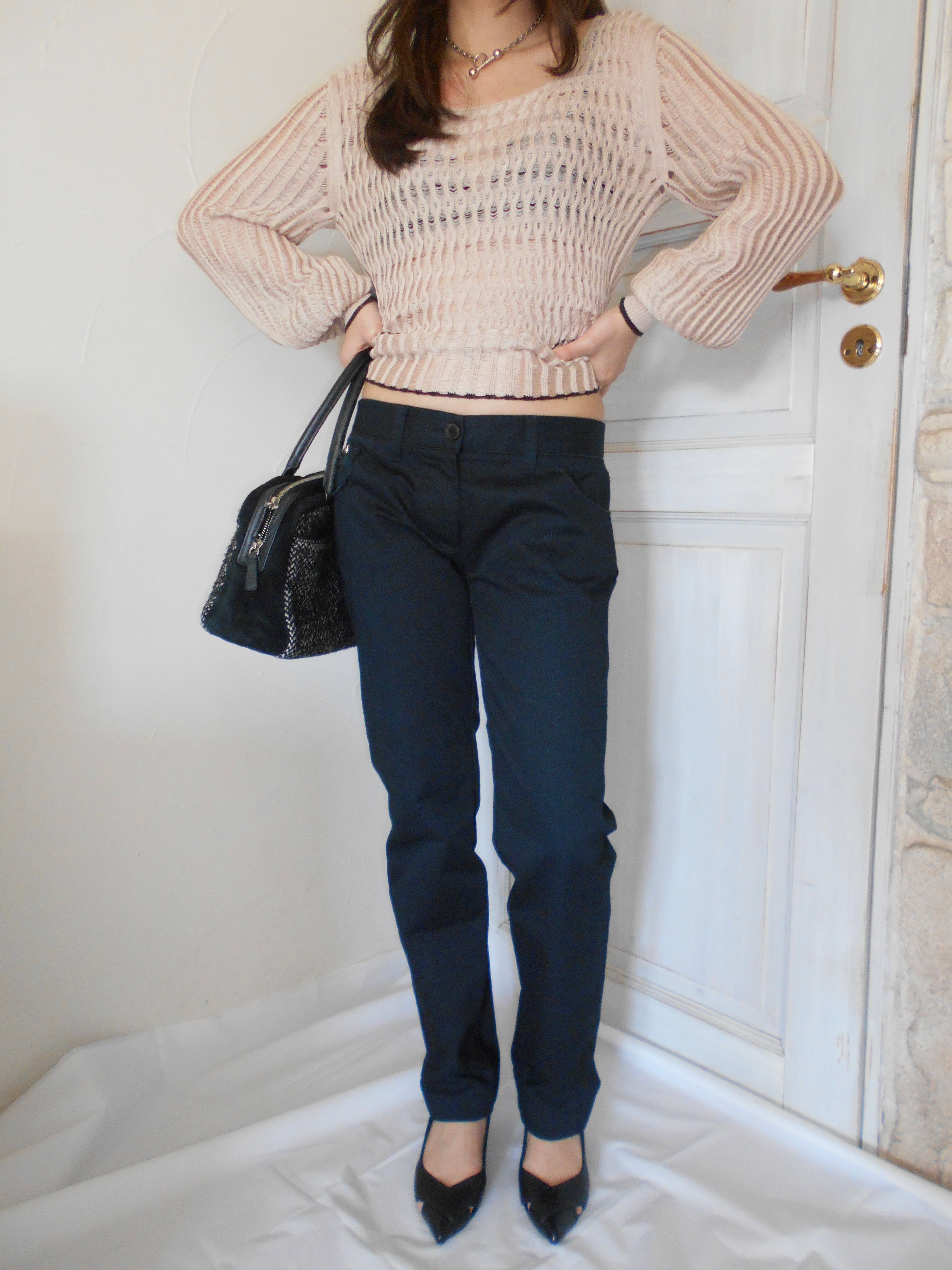 D&G balck denim pants