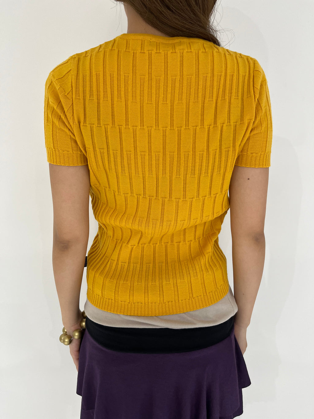 Burberry yellow S/S kint tops