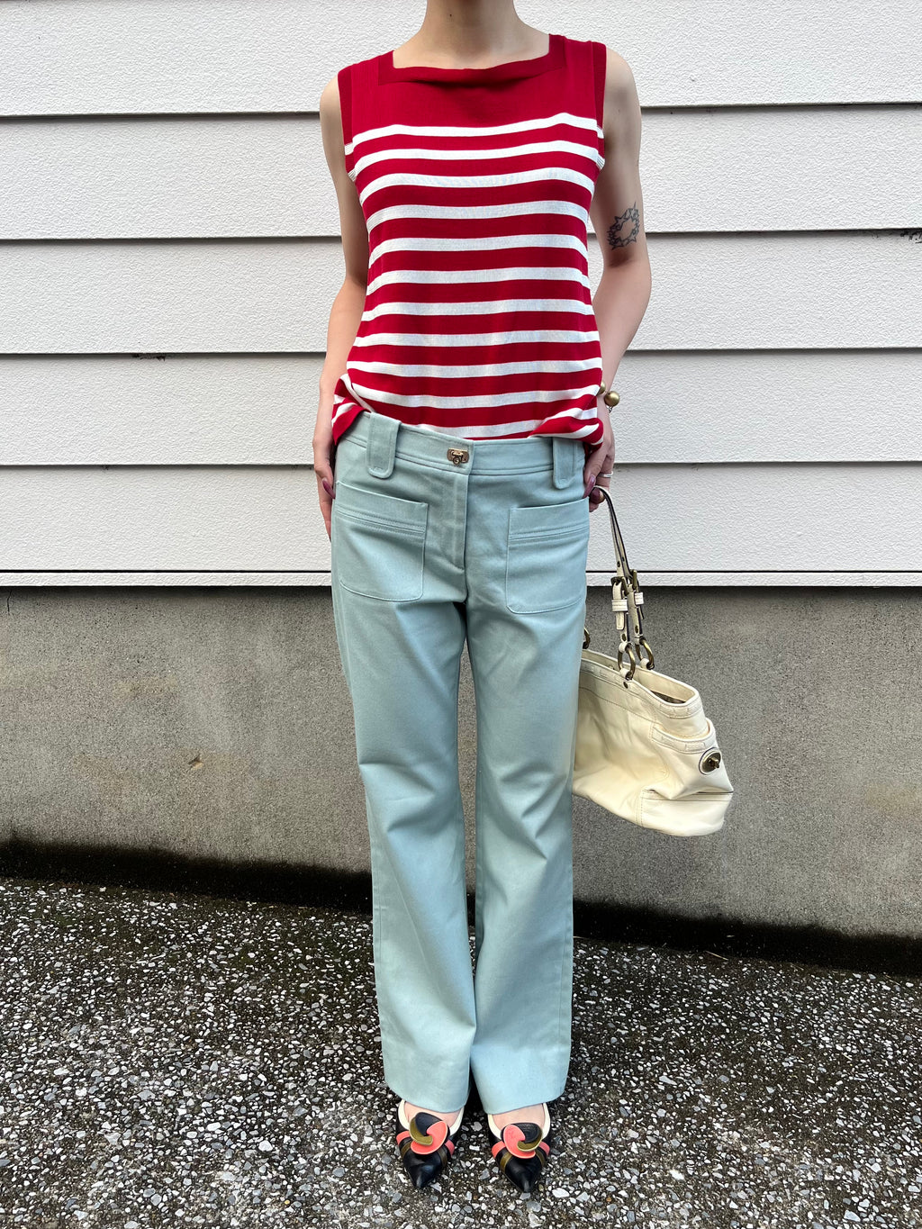 Salvatore Ferragamo sky blue pants