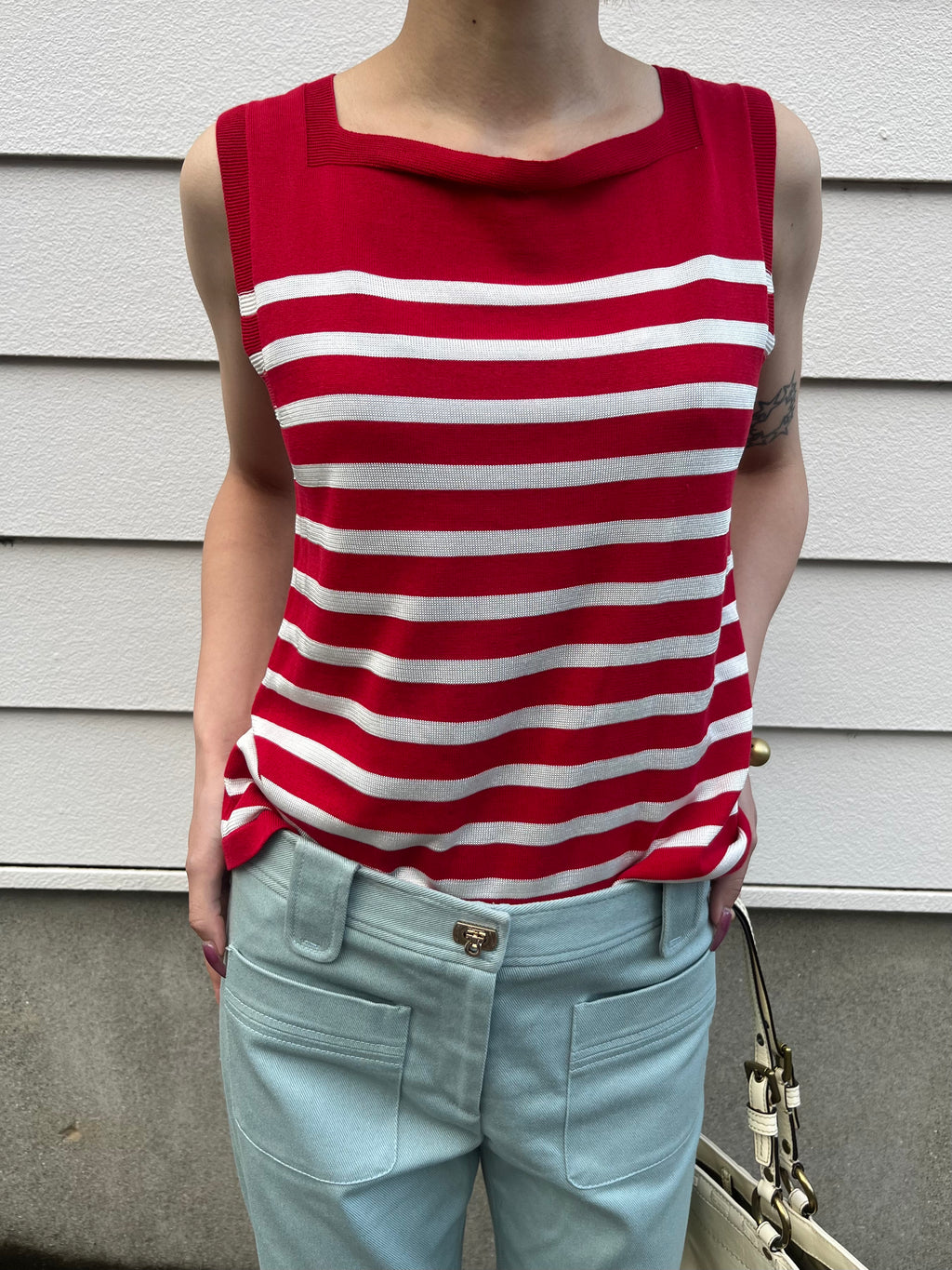 Jean-Paul Gaultier border tank top