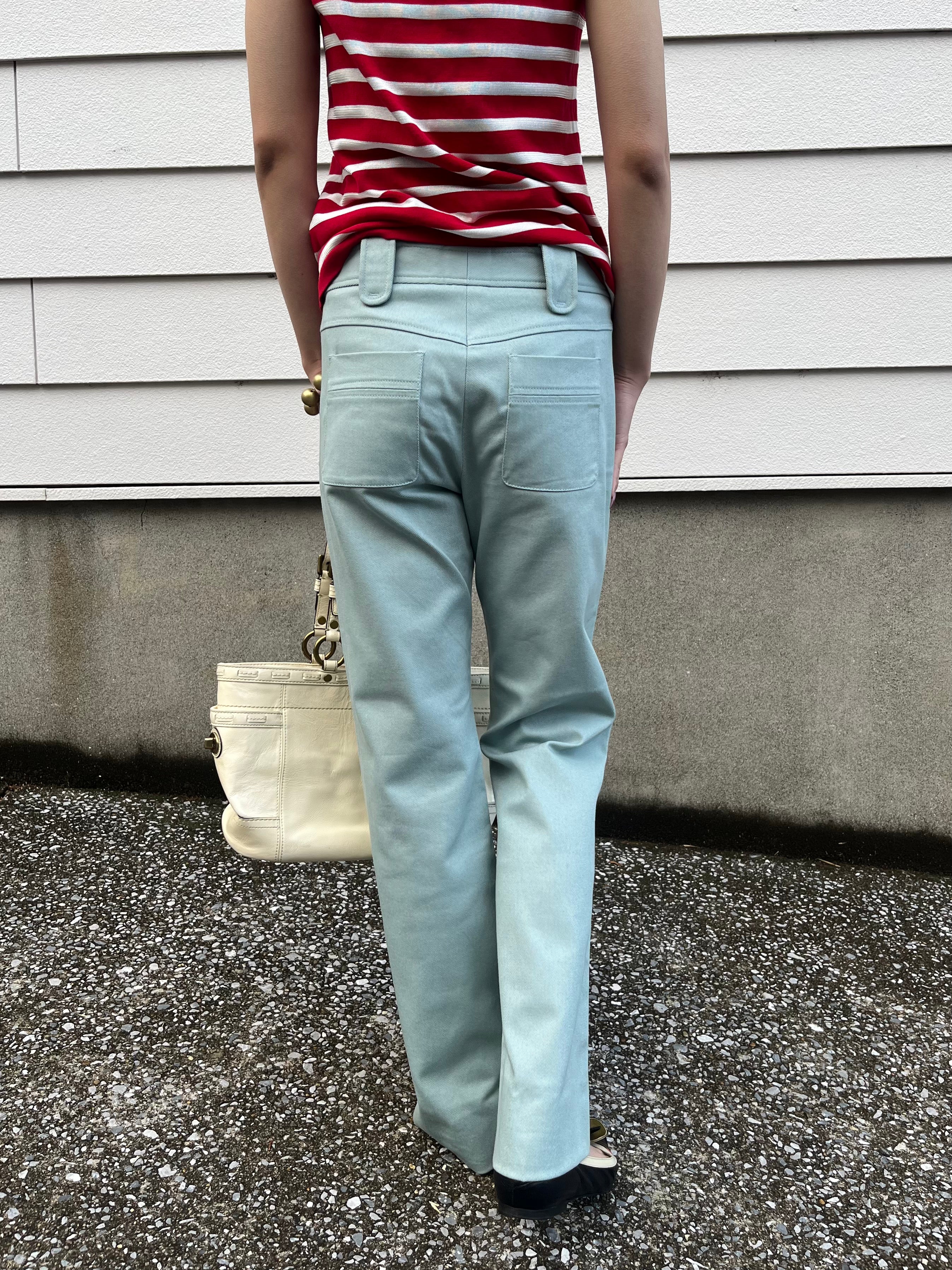 Salvatore Ferragamo sky blue pants