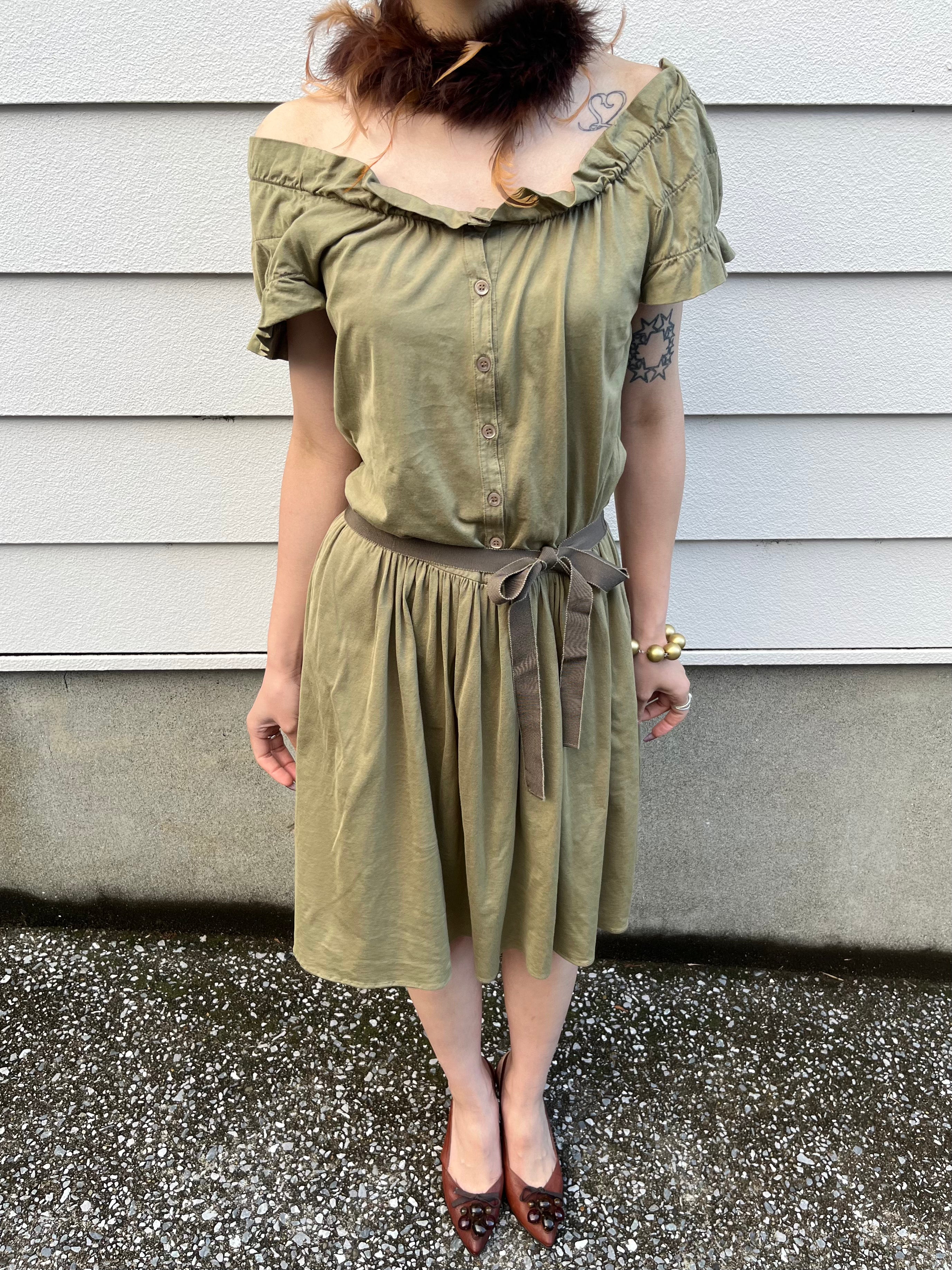 MOCHINO khaki dress