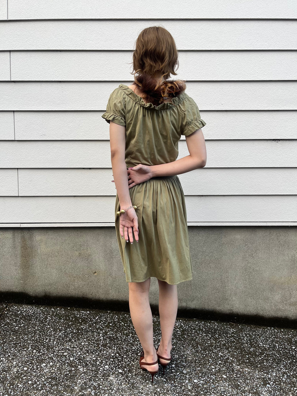 MOCHINO khaki dress