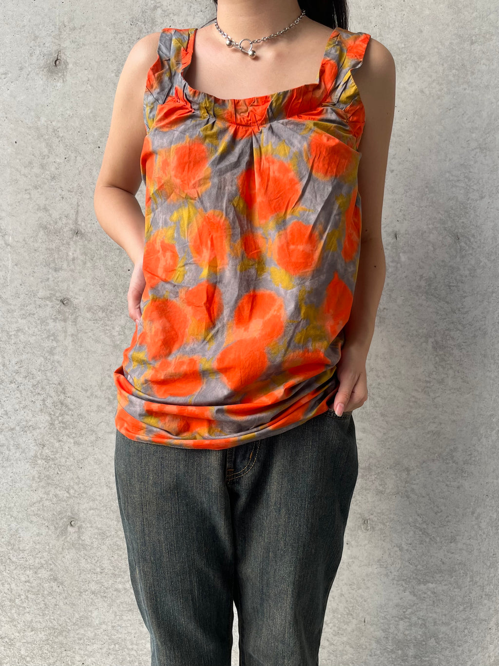 MARNI orange dyeing top