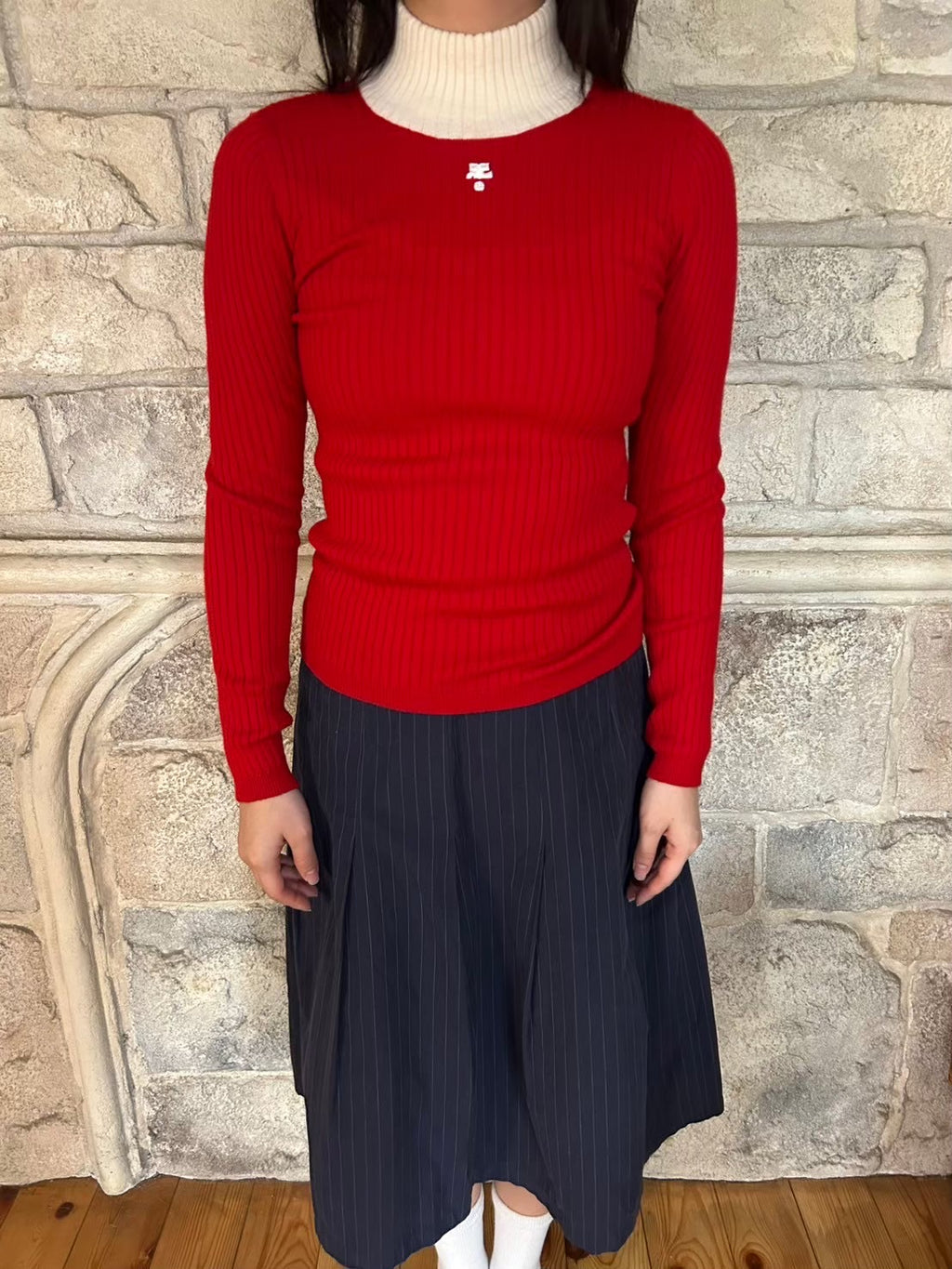 Courrèges bi-color knit