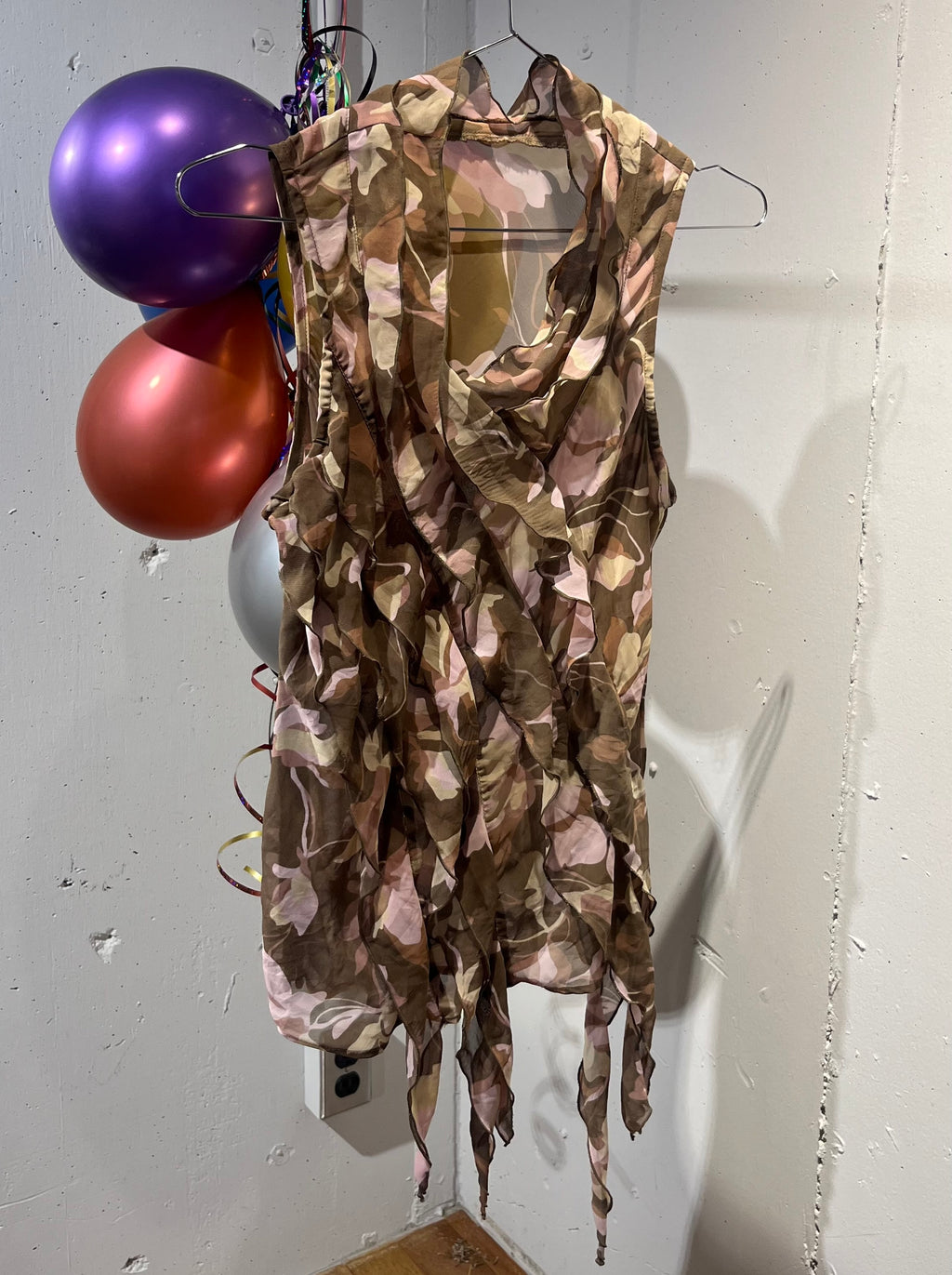 flower sheer tank top