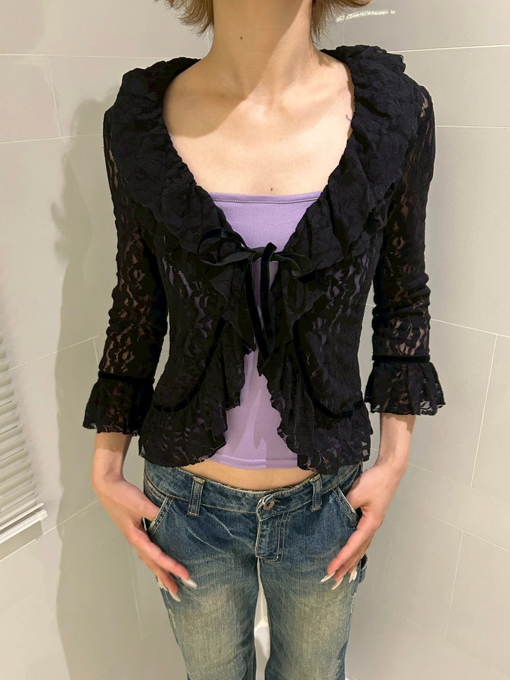 black lace bolero