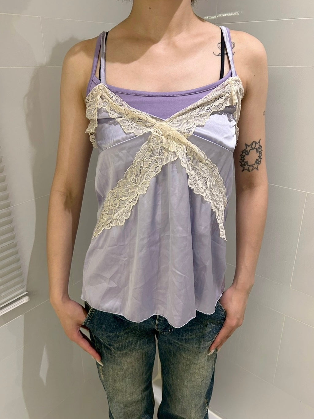 purple lingerie camisole