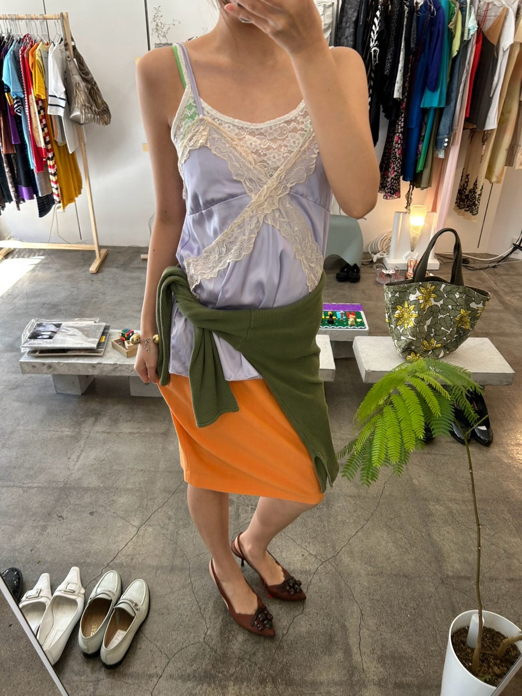purple lingerie camisole