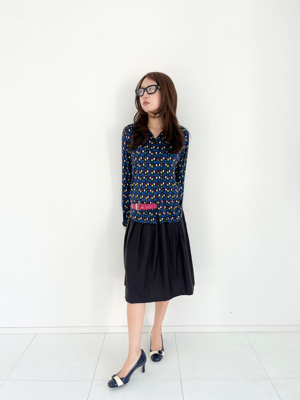 agnes b. patterned cotton shirt