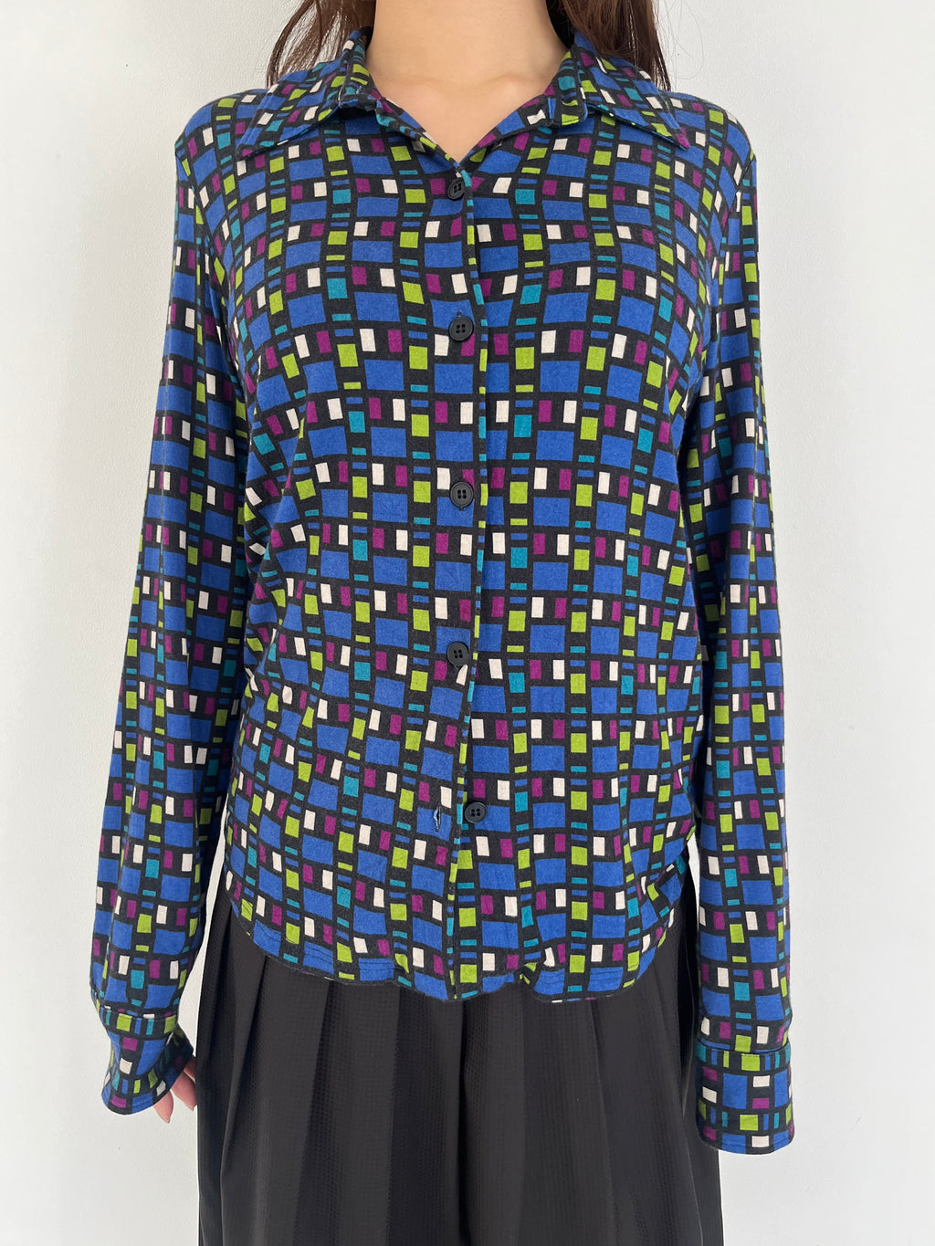 agnes b. patterned cotton shirt