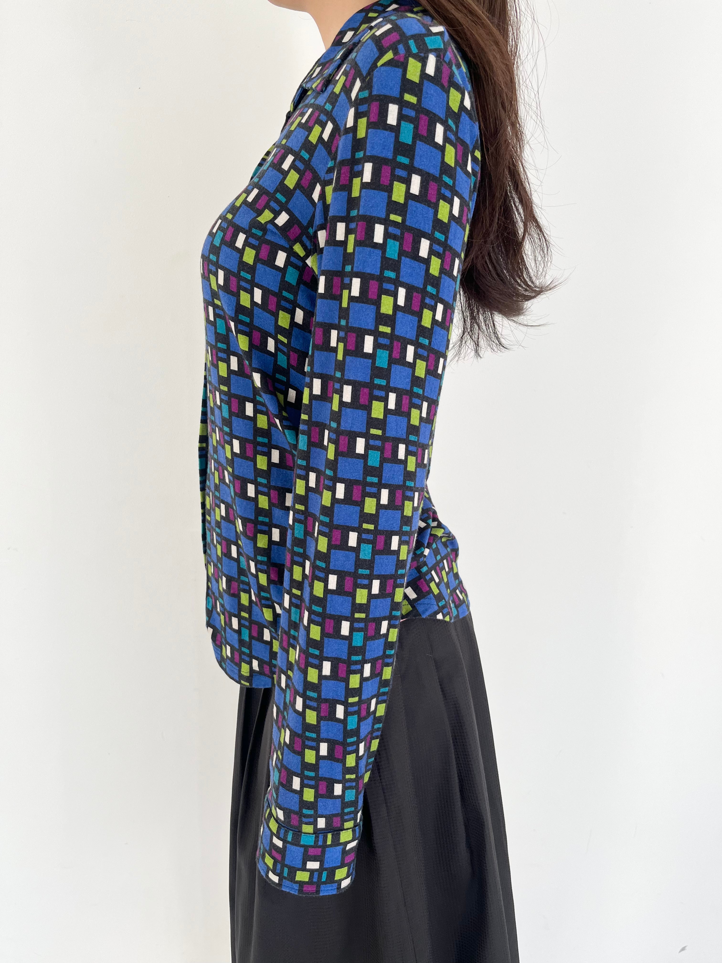 agnes b. patterned cotton shirt