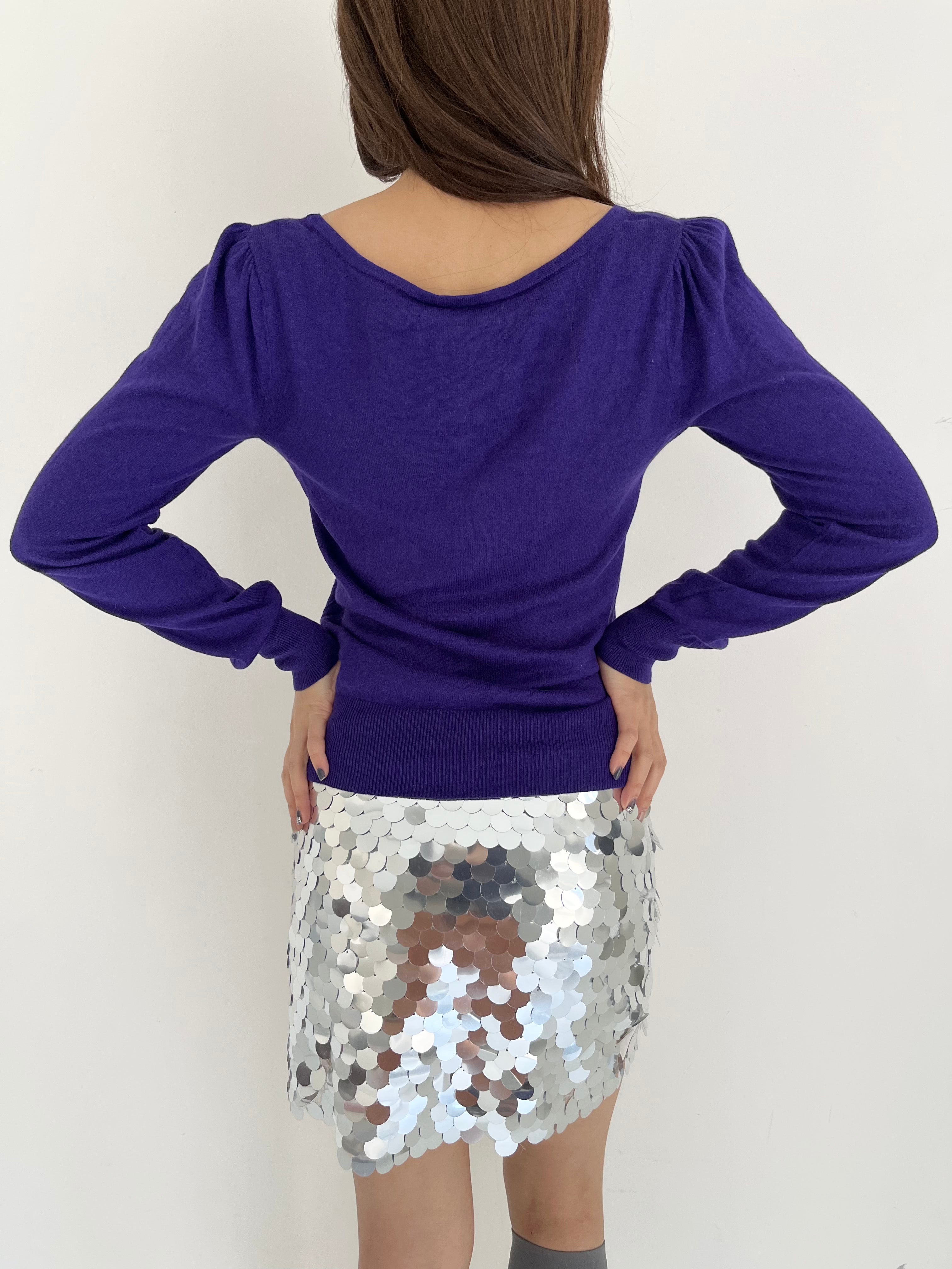 agnes b. purple cashmere kint