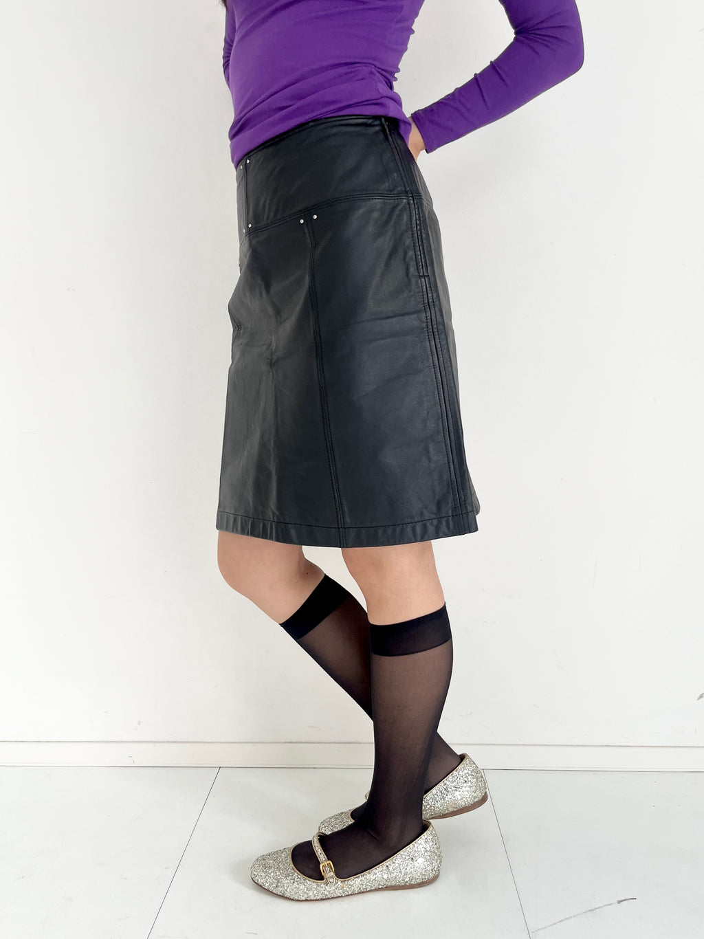 Sonia Rykiel leather skirt