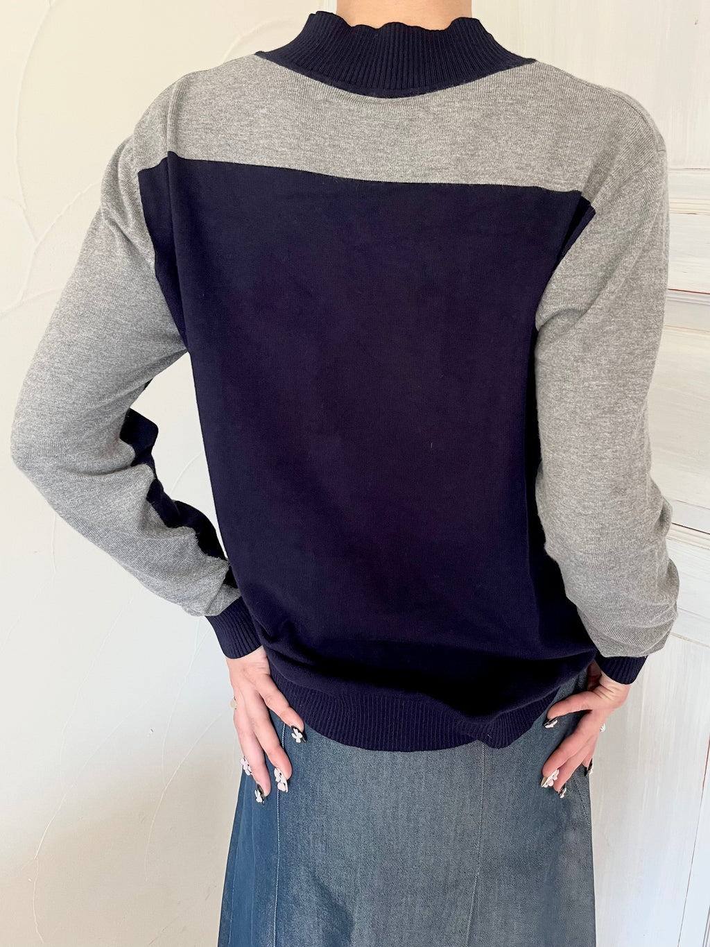 D&G bi-color knit top