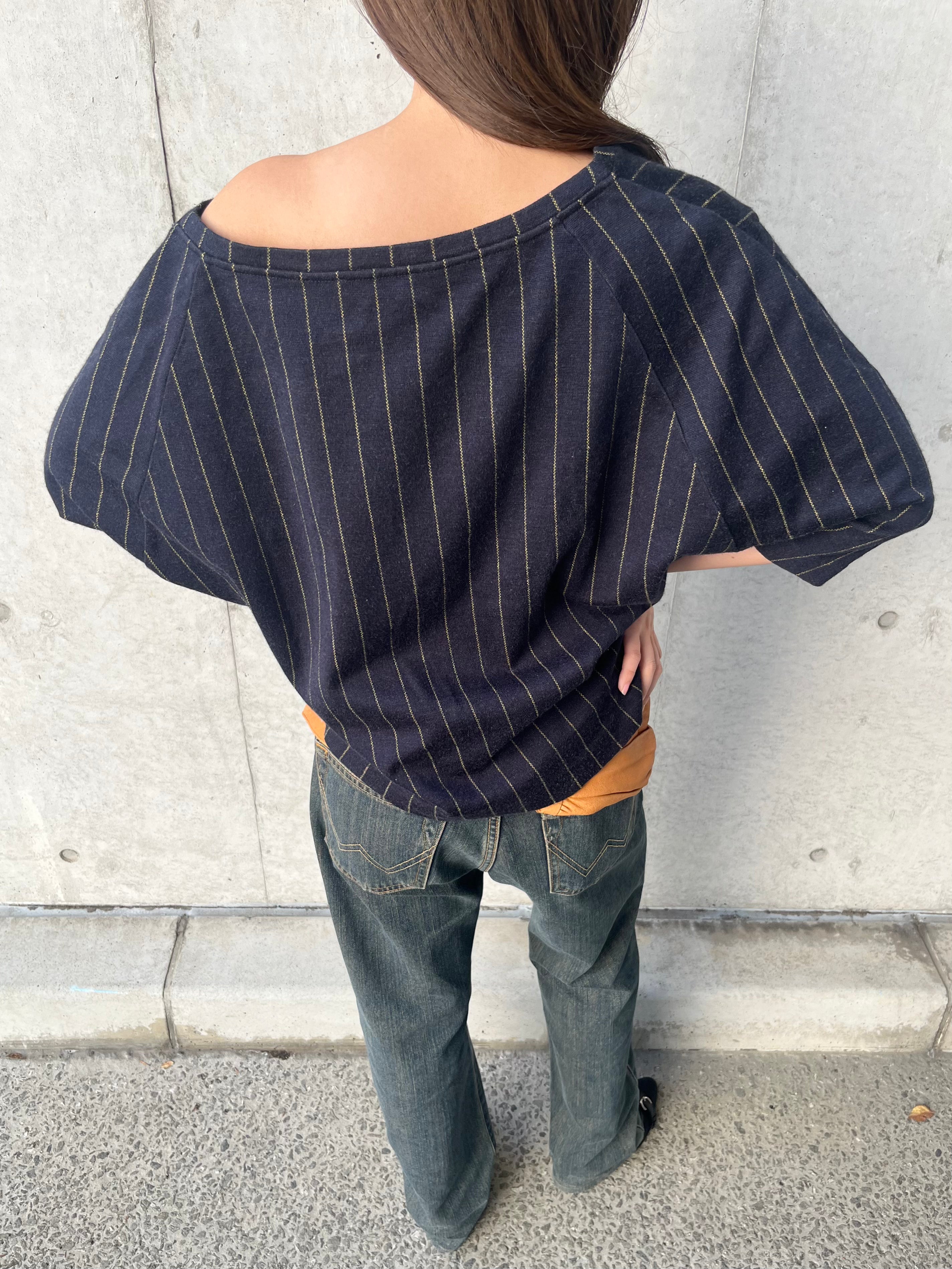 Max&co stripe off shoulder top