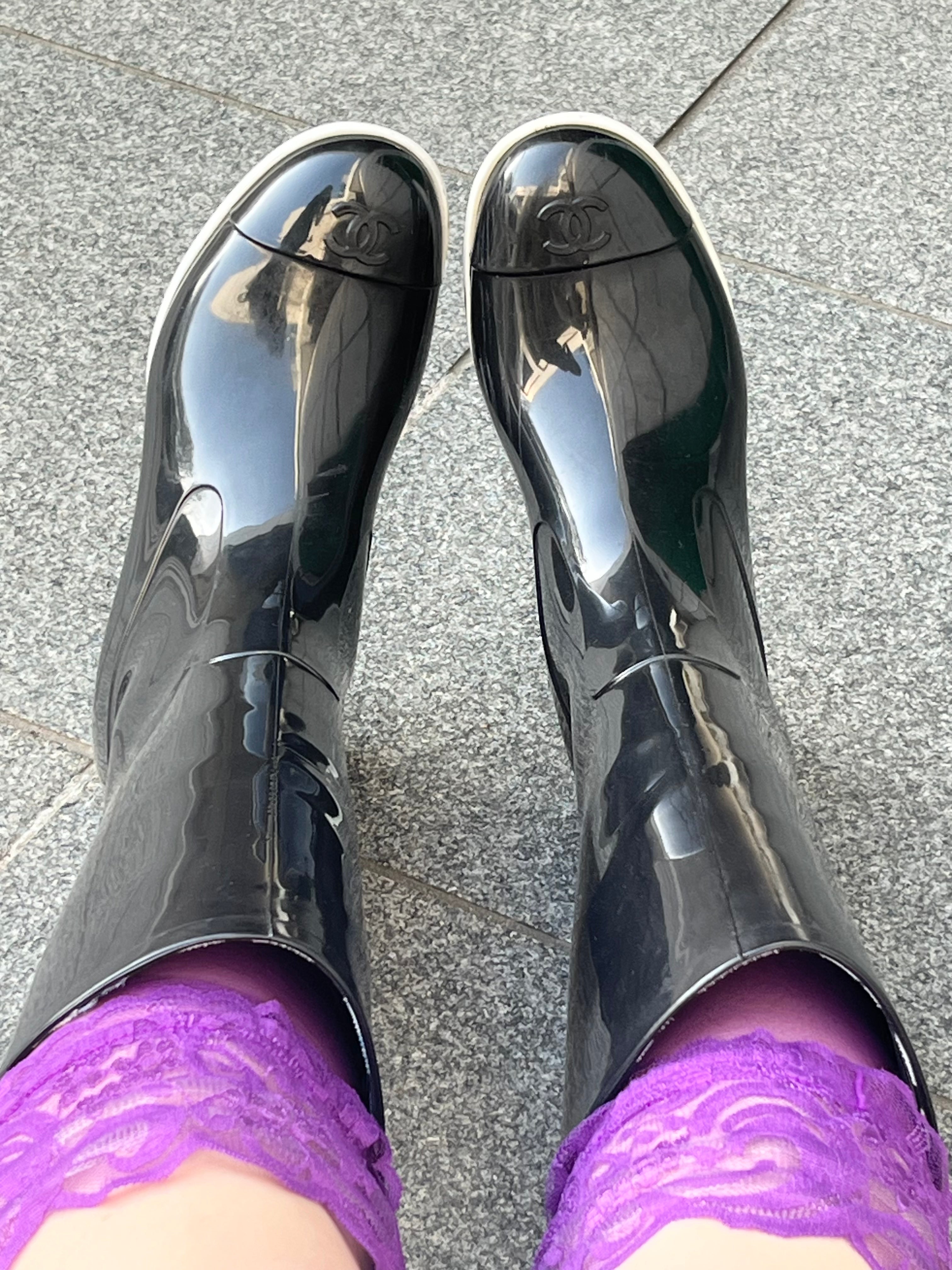 CHANEL rain boots