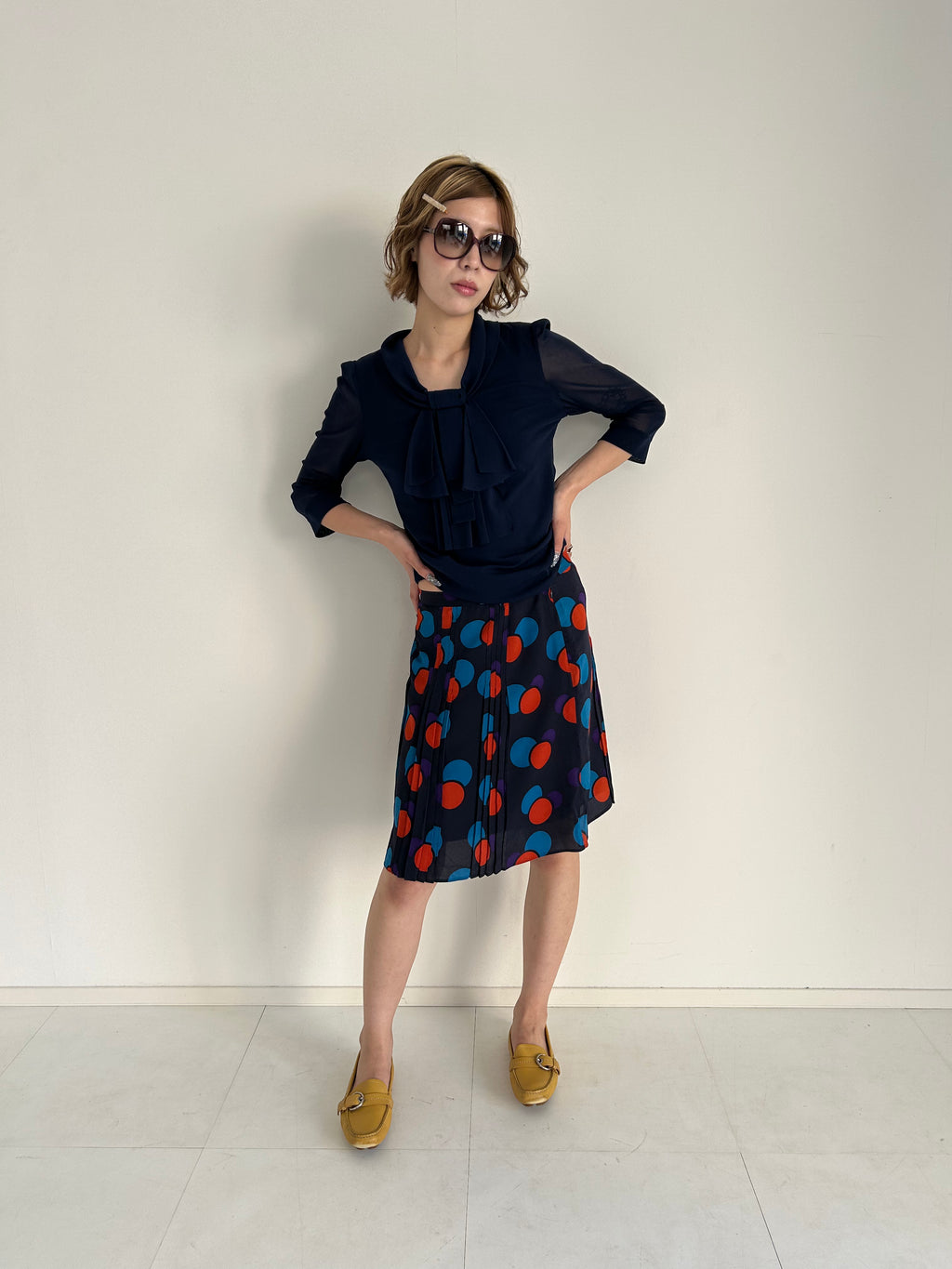 PRADA yellow flat shoes
