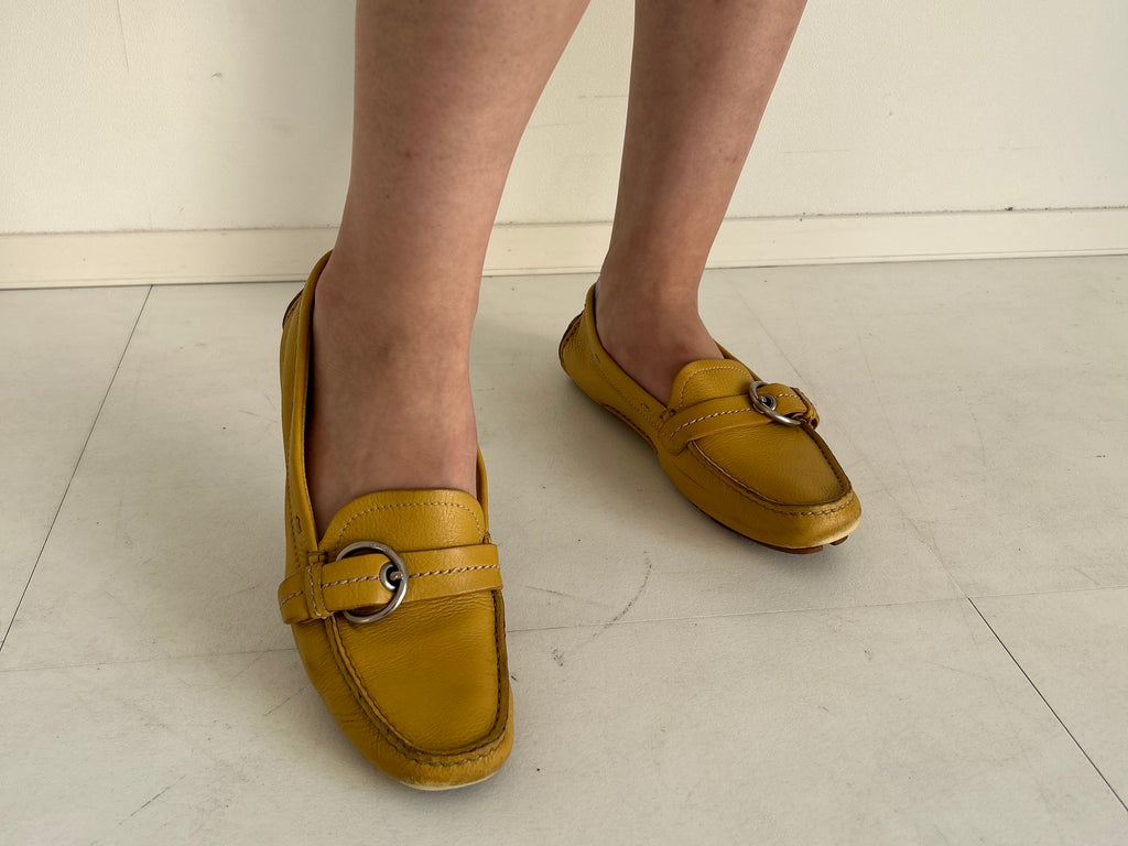 PRADA yellow flat shoes
